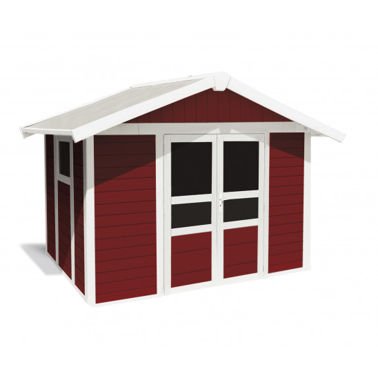 Caseta de jardín Basic Home 7,5 m² Rojo